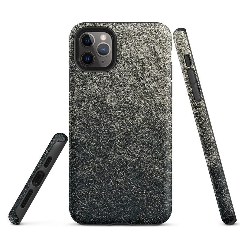 Load image into Gallery viewer, Old Golden Foil Metal iPhone Case Hardshell 3D Wrap Thermal Plain Color CREATIVETECH