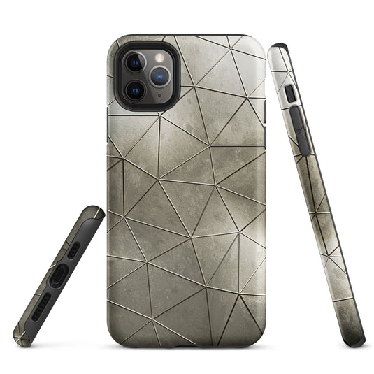 Polygon Aged Gold iPhone Case Hardshell 3D Wrap Thermal CREATIVETECH