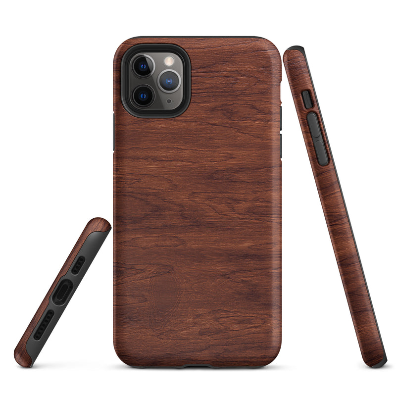 Load image into Gallery viewer, Brown Wood iPhone Case Hardshell 3D Wrap Thermal CREATIVETECH