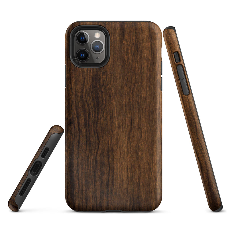 Load image into Gallery viewer, Medium Brown Wood iPhone Case Hardshell 3D Wrap Thermal CREATIVETECH
