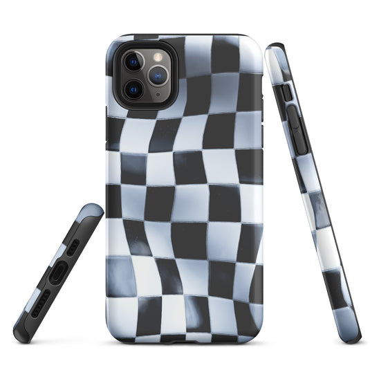 Wavy Chess Wall iPhone Case Hardshell 3D Wrap Thermal CREATIVETECH