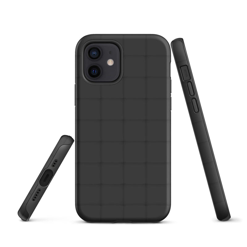Load image into Gallery viewer, Squishy Black Cubic Colorful iPhone Case Double Layer Impact Resistant Tough 3D Wrap Matte or Glossy Finish CREATIVETECH