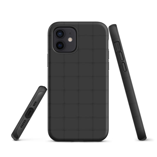 Squishy Black Cubic Colorful iPhone Case Double Layer Impact Resistant Tough 3D Wrap Matte or Glossy Finish CREATIVETECH