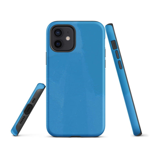 Creative Paint Colorful Hardshell Blue iPhone Case Double Layer Impact Resistant Tough 3D Wrap CREATIVETECH