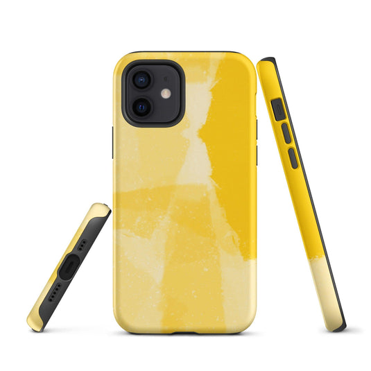 Creative Paint Yellow Colorful Hardshell iPhone Case Double Layer Impact Resistant Tough 3D Wrap CREATIVETECH