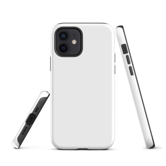 White iPhone Case Hardshell 3D Wrap Thermal Plain Color CREATIVETECH