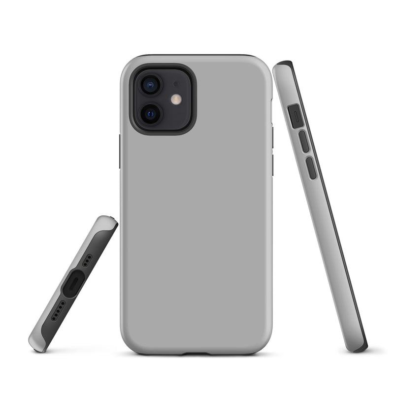 Load image into Gallery viewer, Silver Grey iPhone Case Hardshell 3D Wrap Thermal Plain Color CREATIVETECH