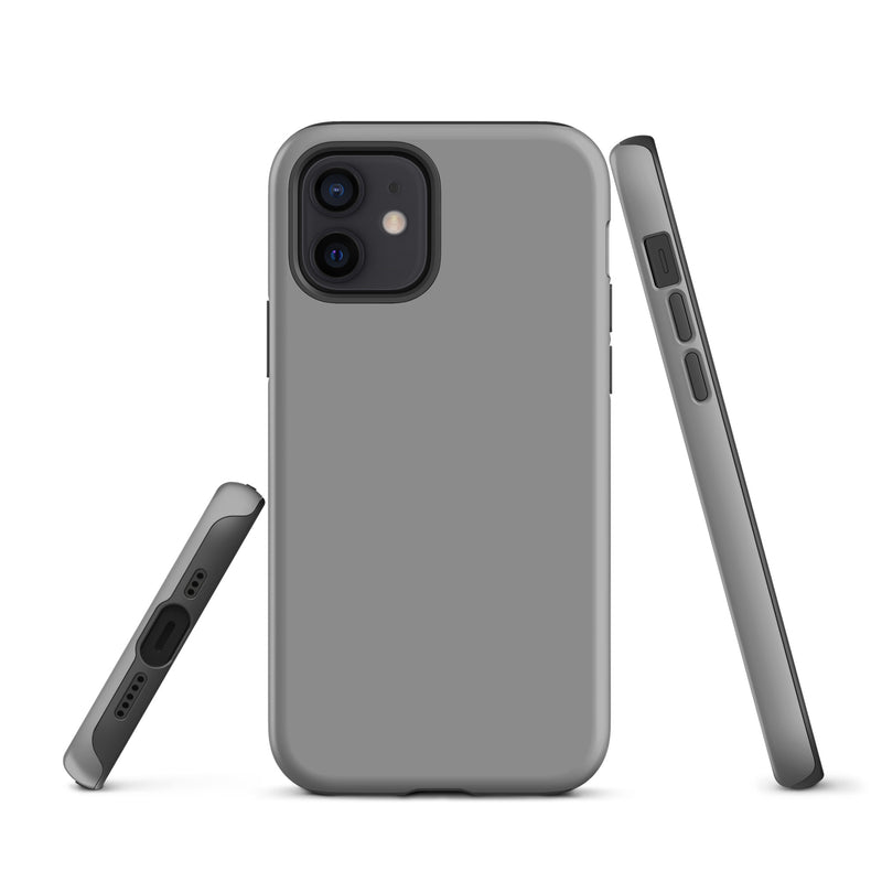 Load image into Gallery viewer, Nobel Grey iPhone Case Hardshell 3D Wrap Thermal Plain Color CREATIVETECH
