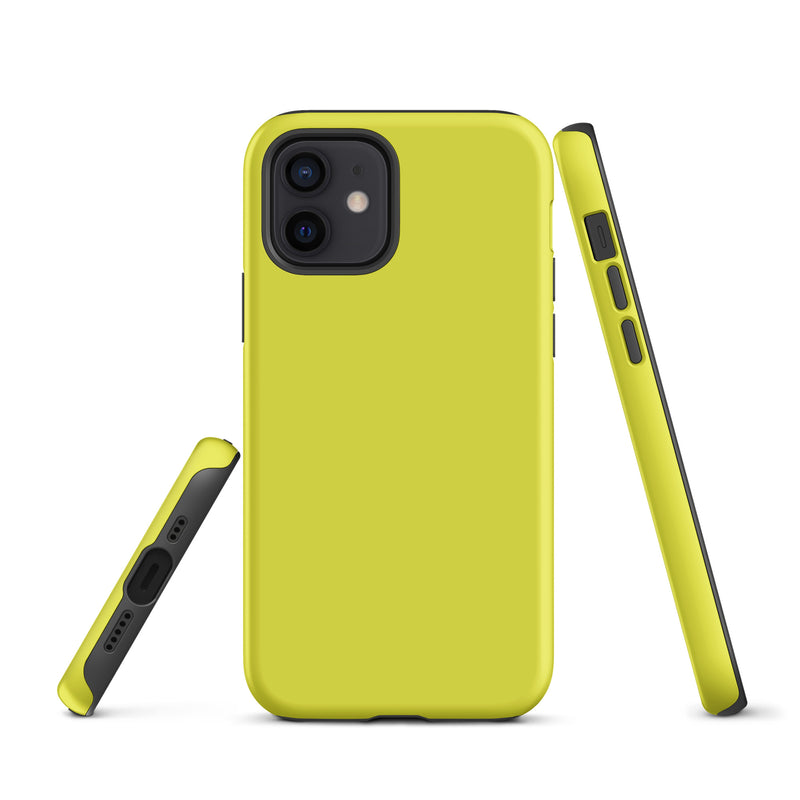 Load image into Gallery viewer, Starship Yellow iPhone Case Hardshell 3D Wrap Thermal Plain Color CREATIVETECH