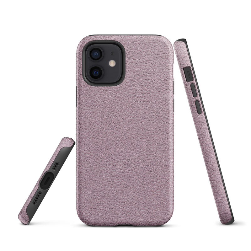 Load image into Gallery viewer, Ash Pink Leather iPhone Case Hardshell 3D Wrap Thermal CREATIVETECH