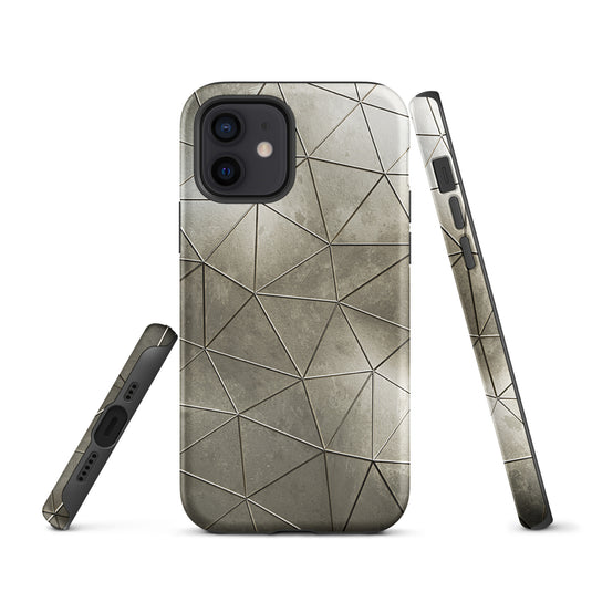 Polygon Aged Gold iPhone Case Hardshell 3D Wrap Thermal CREATIVETECH