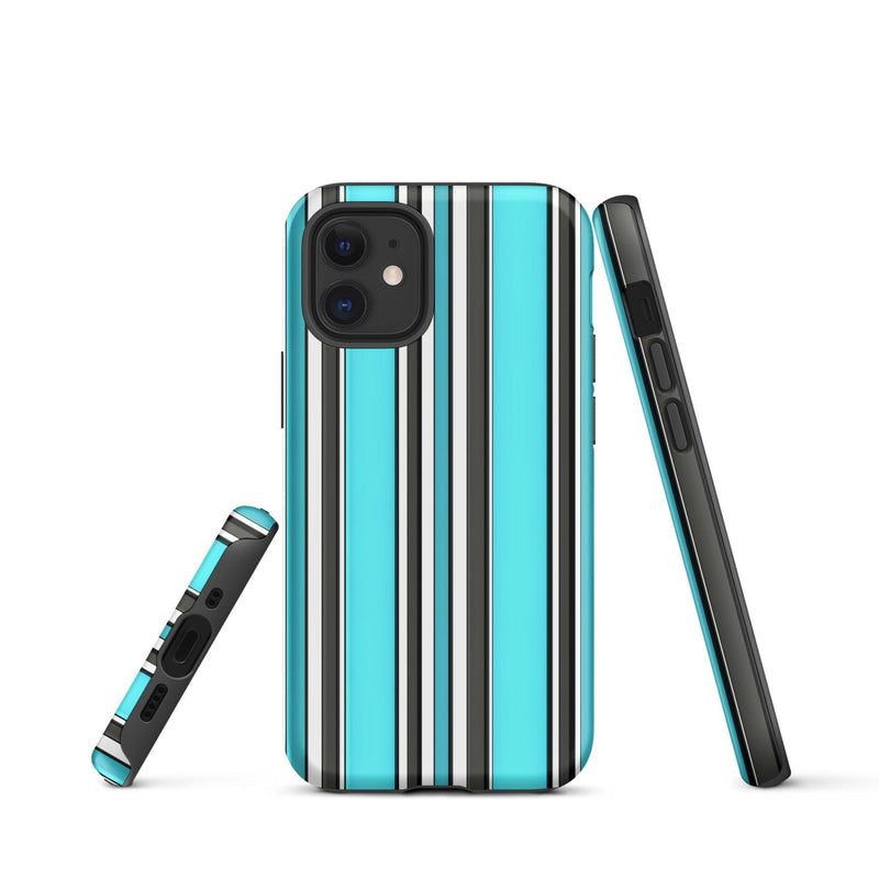 Load image into Gallery viewer, Colorful White Black Blue iPhone Case Double Layer Impact Resistant Tough 3D Wrap Matte or Glossy Finish CREATIVETECH