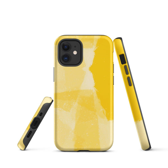 Creative Paint Yellow Colorful Hardshell iPhone Case Double Layer Impact Resistant Tough 3D Wrap CREATIVETECH