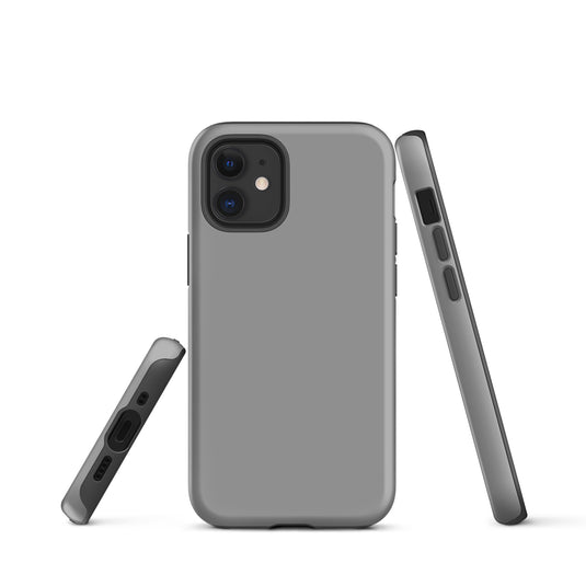 Nobel Grey iPhone Case Hardshell 3D Wrap Thermal Plain Color CREATIVETECH
