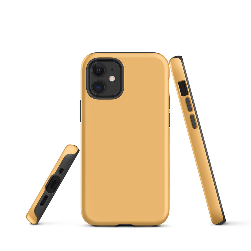 Load image into Gallery viewer, Chardonnay Yellow Orange iPhone Case Hardshell 3D Wrap Thermal Plain Color CREATIVETECH