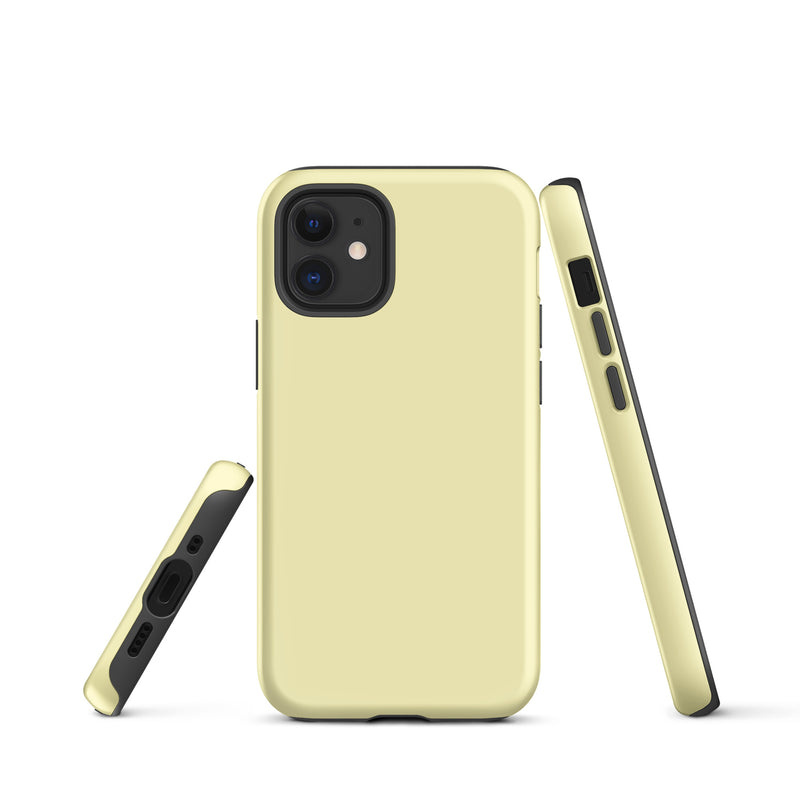 Load image into Gallery viewer, Cumulus Yellow iPhone Case Hardshell 3D Wrap Thermal Plain Color CREATIVETECH