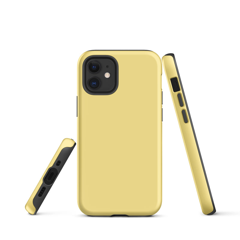 Load image into Gallery viewer, Vis Vis Yellow iPhone Case Hardshell 3D Wrap Thermal Plain Color CREATIVETECH
