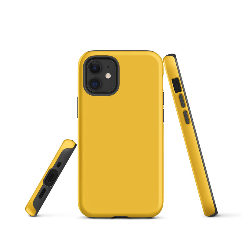 Load image into Gallery viewer, Yellow iPhone Case Hardshell 3D Wrap Thermal Plain Color CREATIVETECH
