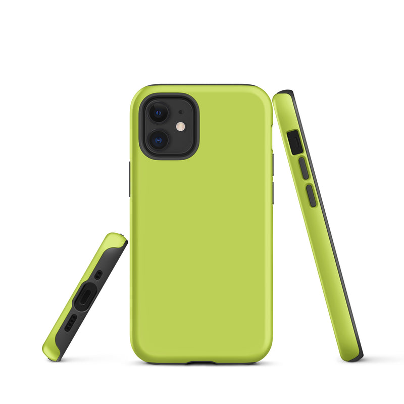 Load image into Gallery viewer, Mindaro Green iPhone Case Hardshell 3D Wrap Thermal Plain Color CREATIVETECH