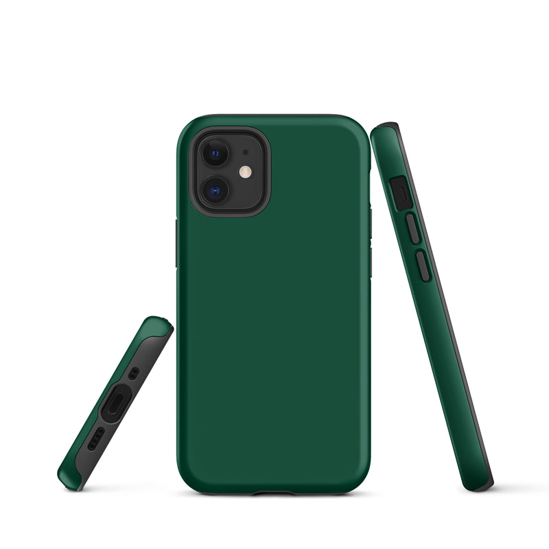 Load image into Gallery viewer, British Racing Green iPhone Case Hardshell 3D Wrap Thermal Plain Color CREATIVETECH