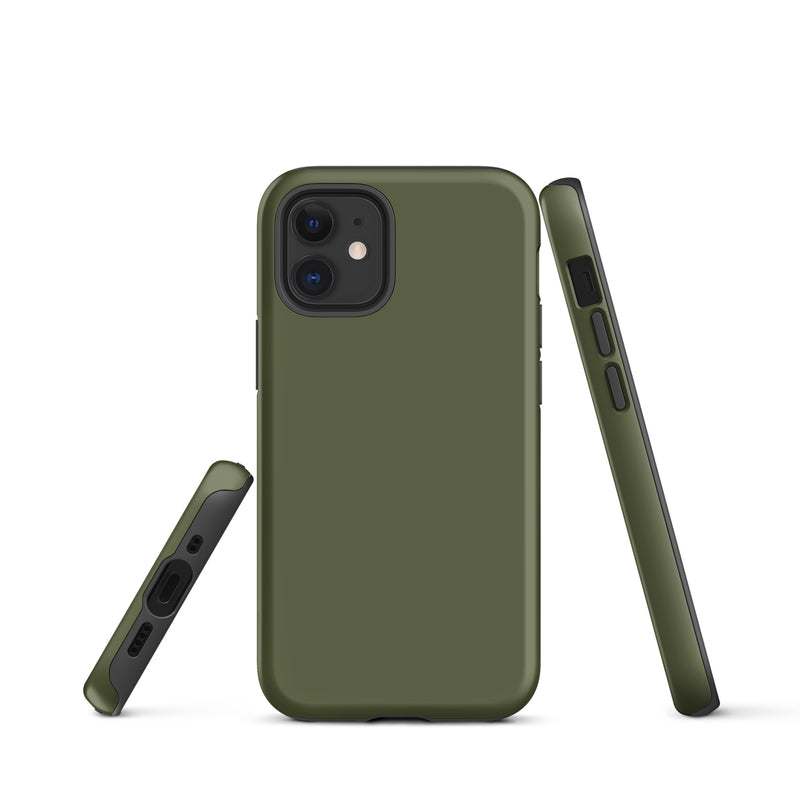Load image into Gallery viewer, Saratoga Green iPhone Case Hardshell 3D Wrap Thermal Plain Color CREATIVETECH