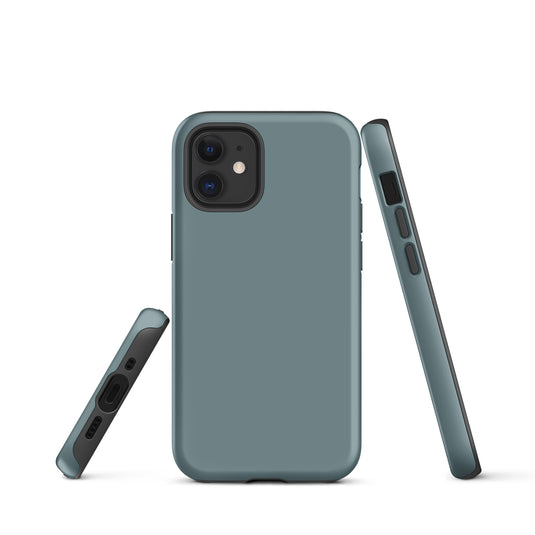 Gothic Blue iPhone Case Hardshell 3D Wrap Thermal Plain Color CREATIVETECH
