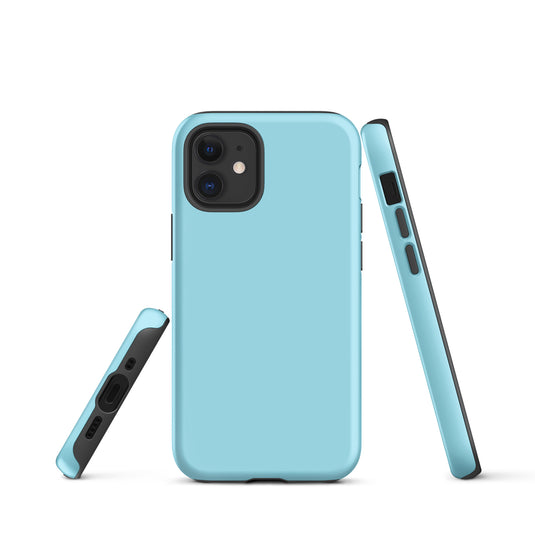 Blizzard Blue iPhone Case Hardshell 3D Wrap Thermal Plain Color CREATIVETECH