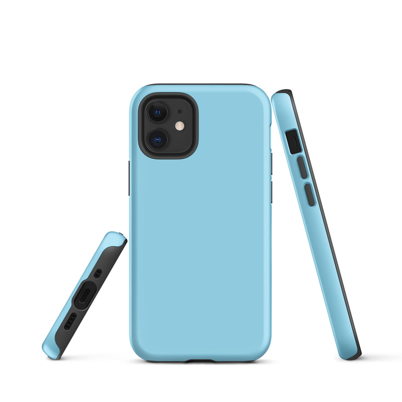 Load image into Gallery viewer, Columbia Blue iPhone Case Hardshell 3D Wrap Thermal Plain Color CREATIVETECH