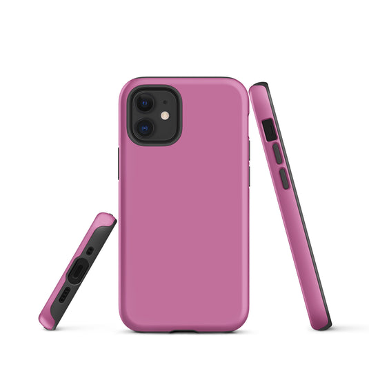 Hopbush Pink iPhone Case Hardshell 3D Wrap Thermal Plain Color CREATIVETECH