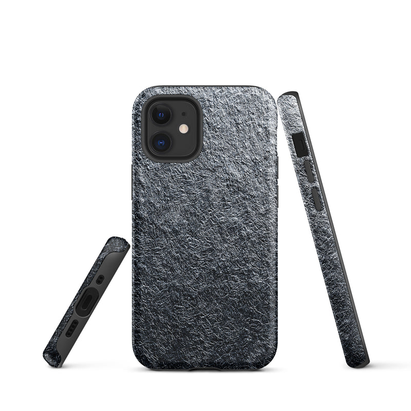 Load image into Gallery viewer, Silver Metal Foil iPhone Case Hardshell 3D Wrap Thermal Plain Color CREATIVETECH