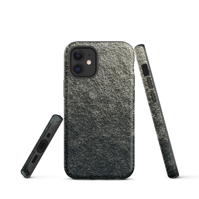 Load image into Gallery viewer, Old Golden Foil Metal iPhone Case Hardshell 3D Wrap Thermal Plain Color CREATIVETECH