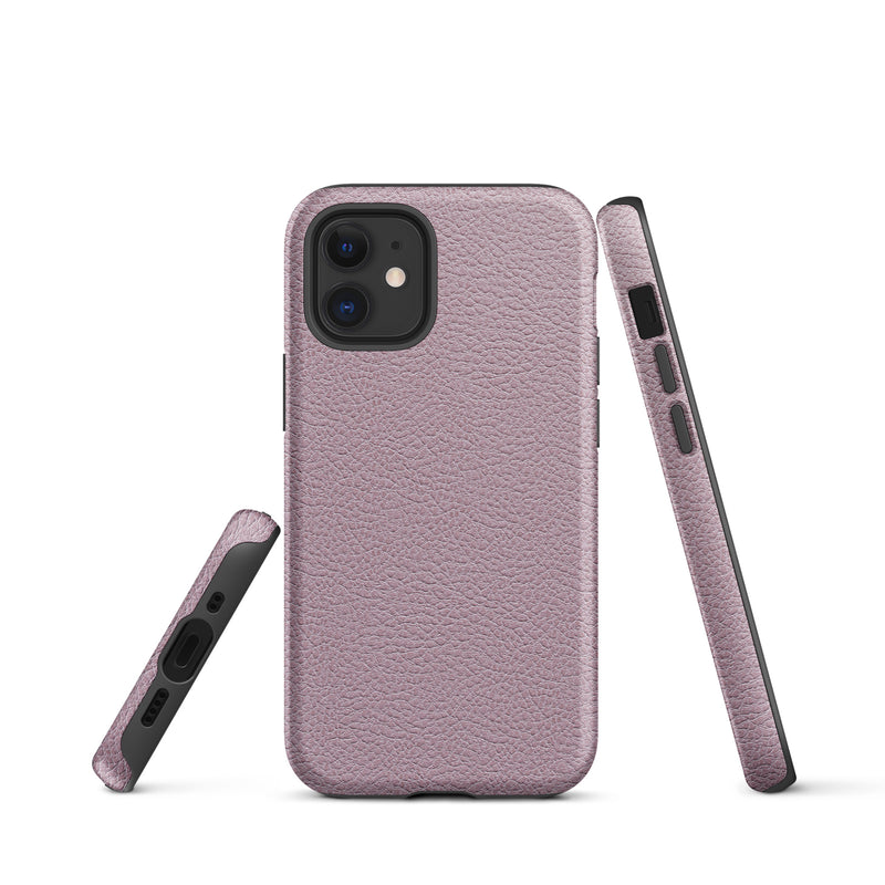 Load image into Gallery viewer, Ash Pink Leather iPhone Case Hardshell 3D Wrap Thermal CREATIVETECH