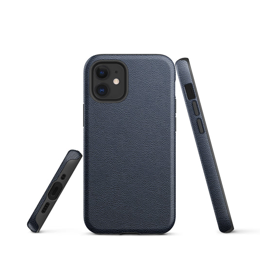 Deep Blue Leather iPhone Case Hardshell 3D Wrap Thermal CREATIVETECH