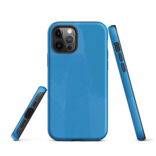 Creative Paint Colorful Hardshell Blue iPhone Case Double Layer Impact Resistant Tough 3D Wrap CREATIVETECH