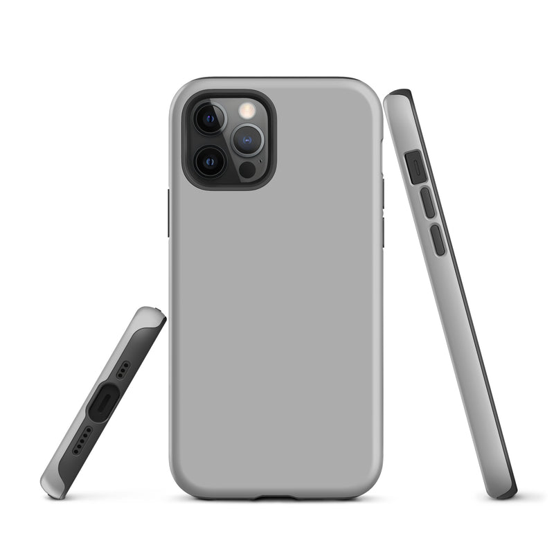 Load image into Gallery viewer, Silver Grey iPhone Case Hardshell 3D Wrap Thermal Plain Color CREATIVETECH