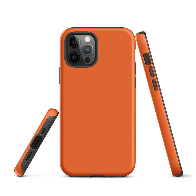 Load image into Gallery viewer, Orange iPhone Case Hardshell 3D Wrap Thermal Plain Color CREATIVETECH
