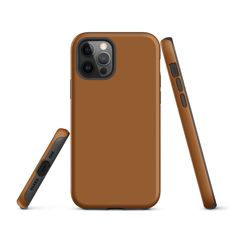 Load image into Gallery viewer, Rich Brown iPhone Case Hardshell 3D Wrap Thermal Plain Color CREATIVETECH