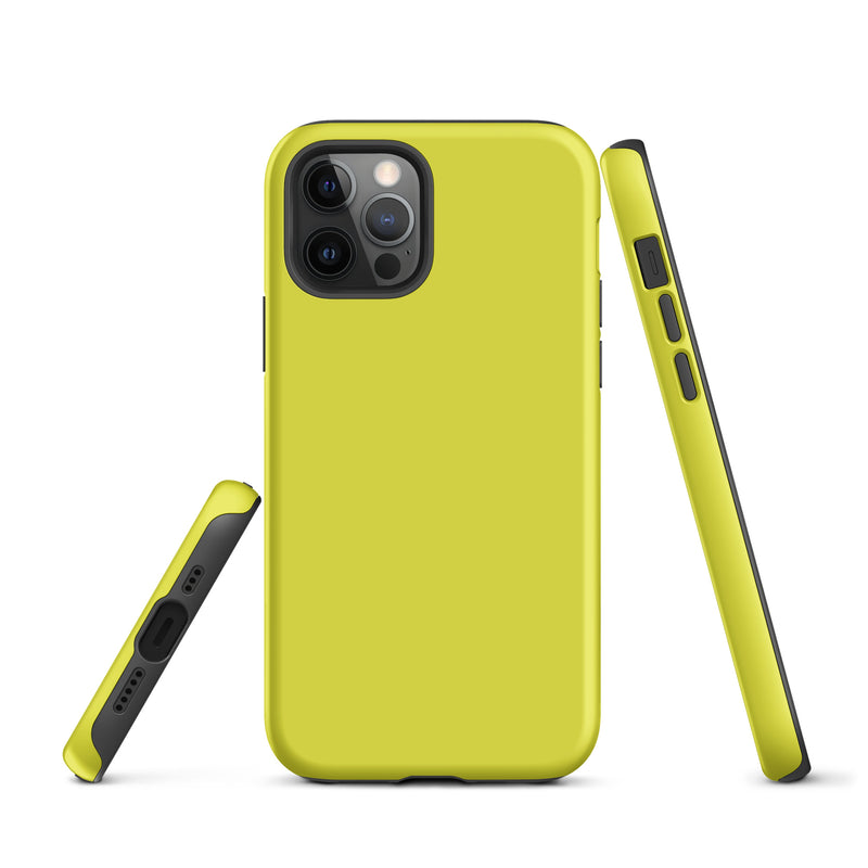 Load image into Gallery viewer, Starship Yellow iPhone Case Hardshell 3D Wrap Thermal Plain Color CREATIVETECH
