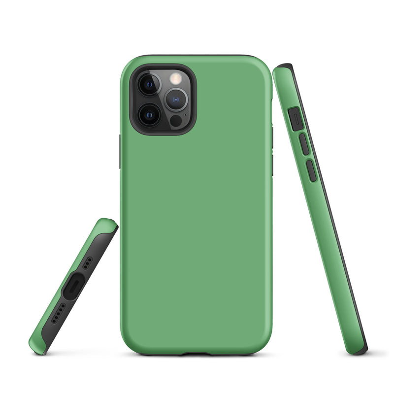 Load image into Gallery viewer, Bay Leaf Green iPhone Case Hardshell 3D Wrap Thermal Plain Color CREATIVETECH