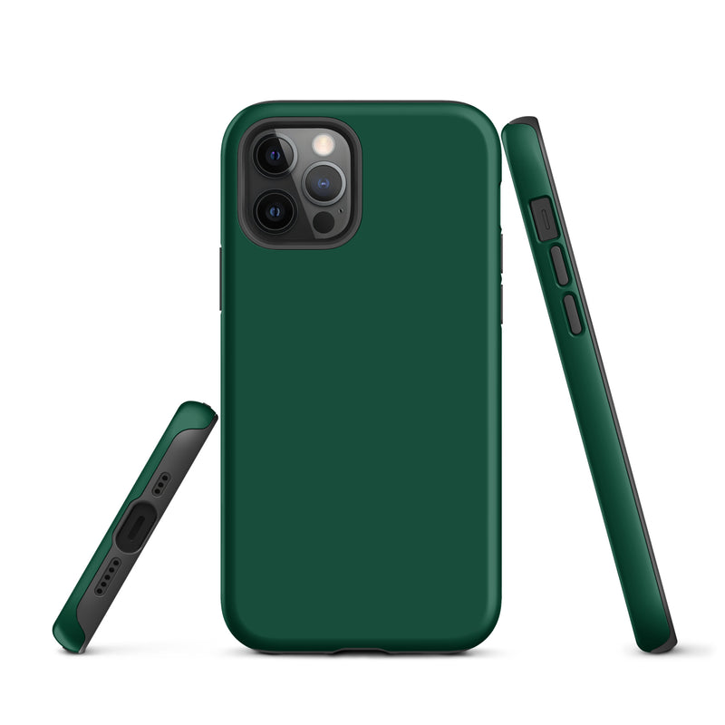 Load image into Gallery viewer, British Racing Green iPhone Case Hardshell 3D Wrap Thermal Plain Color CREATIVETECH