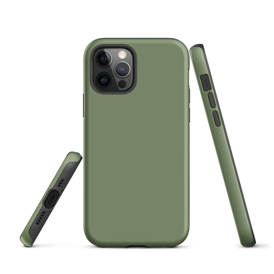 Camouflage Green iPhone Case Hardshell 3D Wrap Thermal Plain Color CREATIVETECH