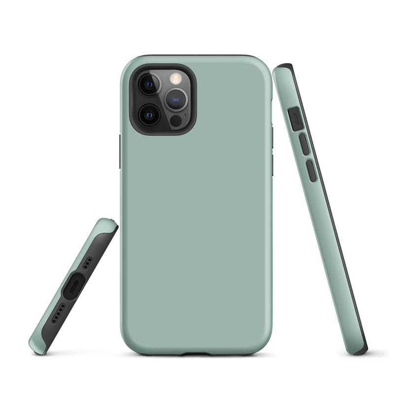 Load image into Gallery viewer, Opal Green Blue iPhone Case Hardshell 3D Wrap Thermal Plain Color CREATIVETECH