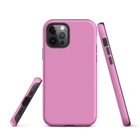 Lavender Rose Pink iPhone Case Hardshell 3D Wrap Thermal Plain Color CREATIVETECH