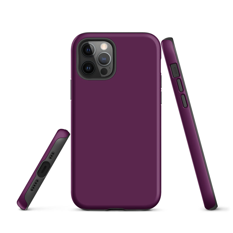 Load image into Gallery viewer, Tyrian Purple iPhone Case Hardshell 3D Wrap Thermal Plain Color CREATIVETECH
