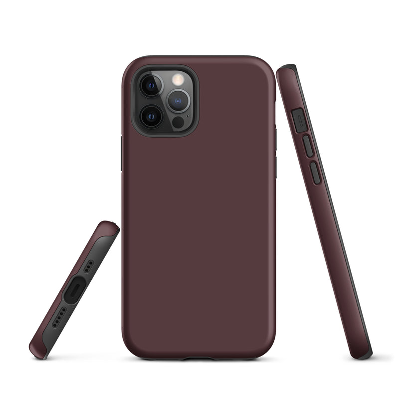 Load image into Gallery viewer, Cab Sav Brown iPhone Case Hardshell 3D Wrap Thermal Plain Color CREATIVETECH