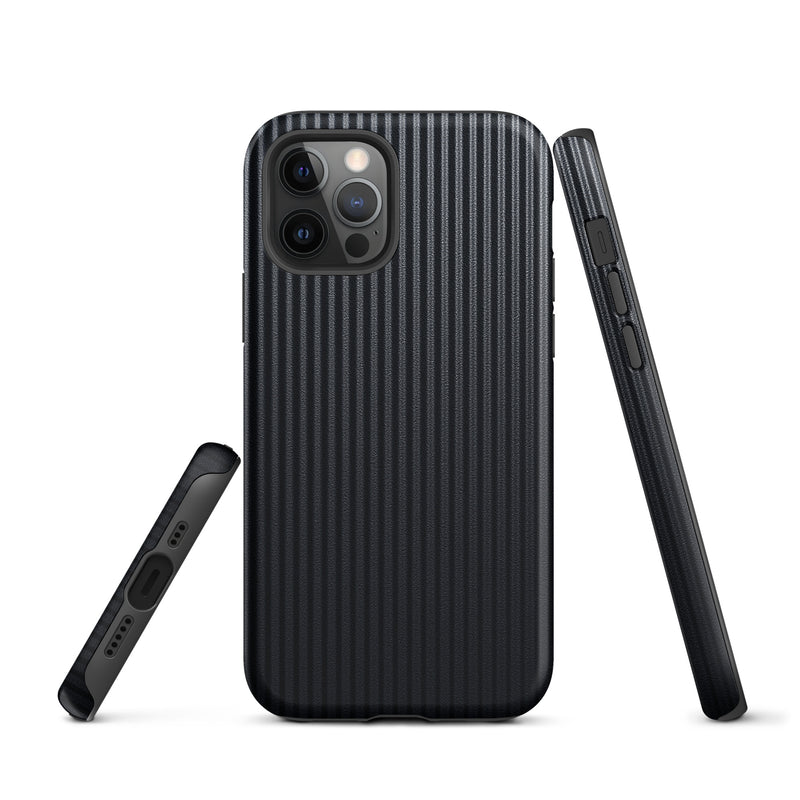 Load image into Gallery viewer, Carbon Fiber Striped iPhone Case Hardshell 3D Wrap Thermal Plain Color CREATIVETECH
