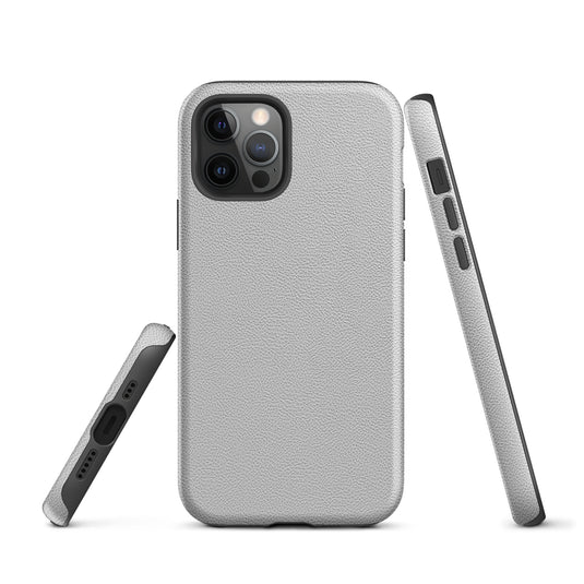 White Leather iPhone Case Hardshell 3D Wrap Thermal CREATIVETECH
