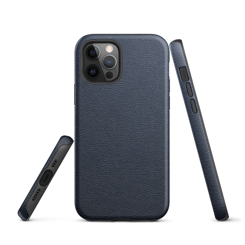 Load image into Gallery viewer, Deep Blue Leather iPhone Case Hardshell 3D Wrap Thermal CREATIVETECH
