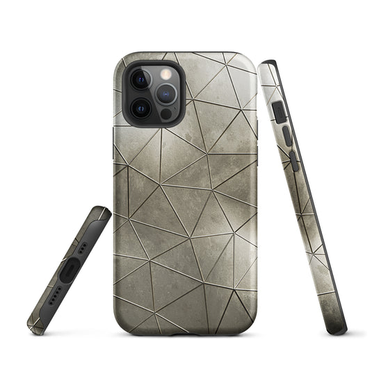 Polygon Aged Gold iPhone Case Hardshell 3D Wrap Thermal CREATIVETECH