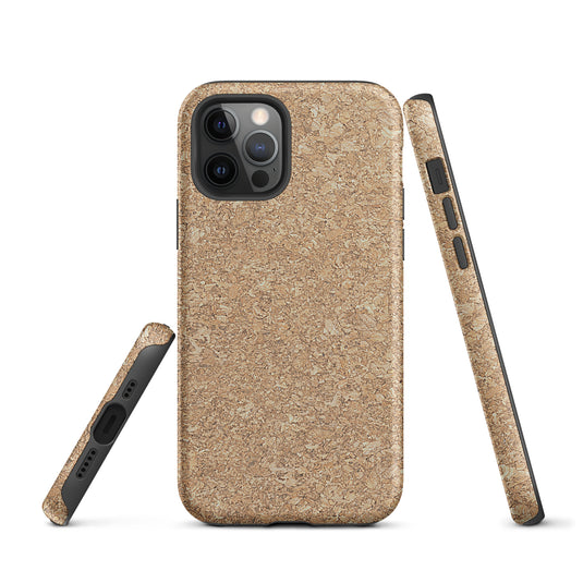 Beige Brown Cork Wood iPhone Case Hardshell 3D Wrap Thermal CREATIVETECH